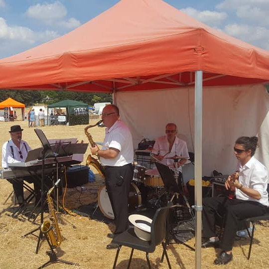 The Hilgay All Stars Swing Band - Deepdale Festival | 28th to 30th September 2018 - Enjoy brunch with swing, as the Hilgay All Stars take to the Orchard Stage on Sunday morning with their mix of swing, jazz and dixieland music.  The perfect accompaniment to a late breakfast, early lunch, or our favourite meal ... brunch.