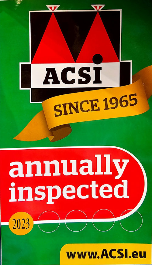 Our campsite has been inspected by ACSI and accepted into their guide