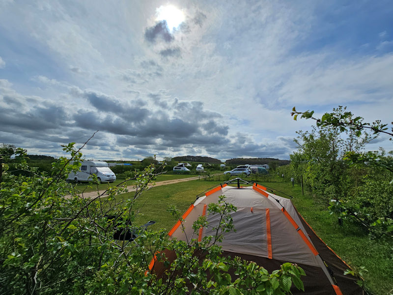 Motorhomes, campervans & tents at Deepdale Camping | Campsite for Tents Campervans Motorhomes | Deepdale Farm, Burnham Deepdale, North Norfolk Coast, England